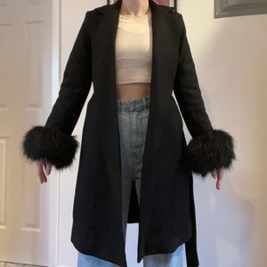 Furry cuff wrap coat from Zara!